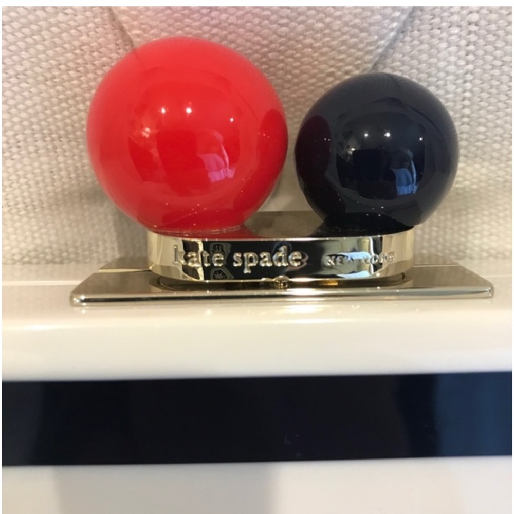 Kate Spade Striped Clutch with Red and Blue Accents - Picture 4 of 5